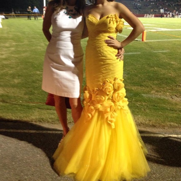 Yellow Mermaid Prom Dresses